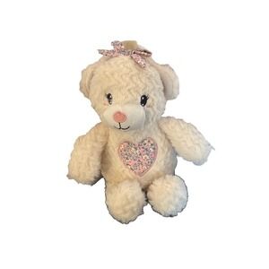 Baby Girl Teddy Lovey Plush Infant Soothing Stroller Car Seat Toy On Go Clip New